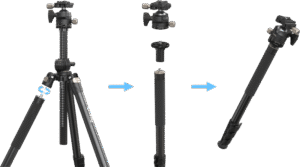 SMALLRIG 4288 Tripod with Lateral Center Column CT200