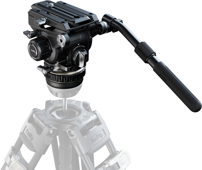 the 6-step counterbalance system balances the camera or other rigs up to 8kg and accurately controls the camera tilt.
