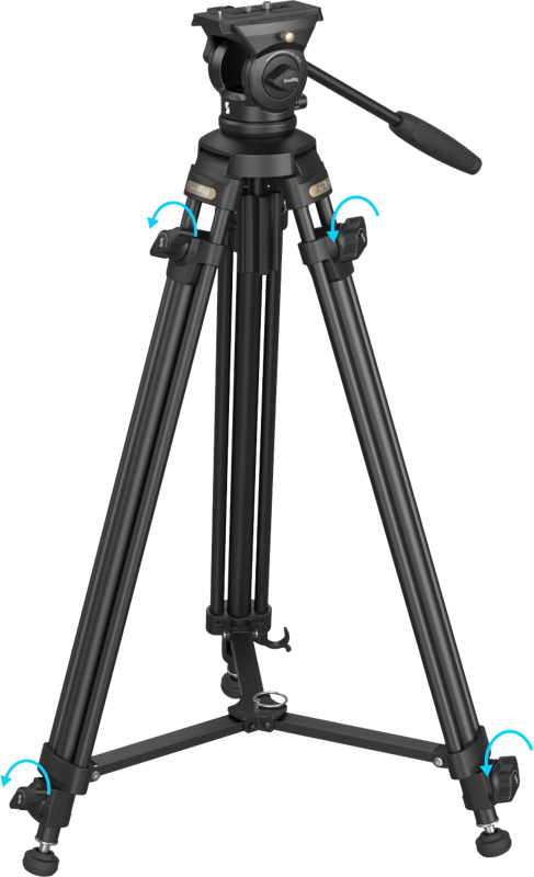 suitable for site mobility of the video shooting scene. Tripod comes with a center quick lift rope design