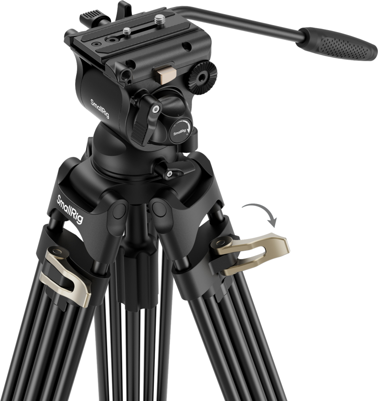 SMALLRIG 4686 Heavy-Duty Fluid Head Video Tripod Kit AD-01S