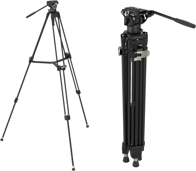 with a height ranging from 87 cm to 191cm. The included video head