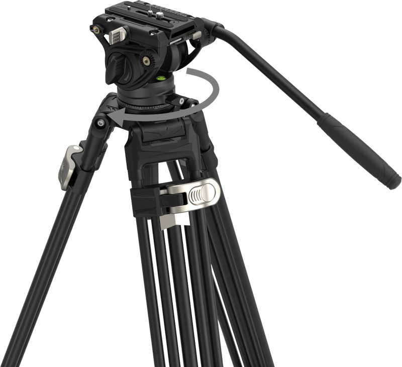 SMALLRIG 4163 Heavy-Duty Aluminium Video Tripod Kit FreeBlazer AD-80
