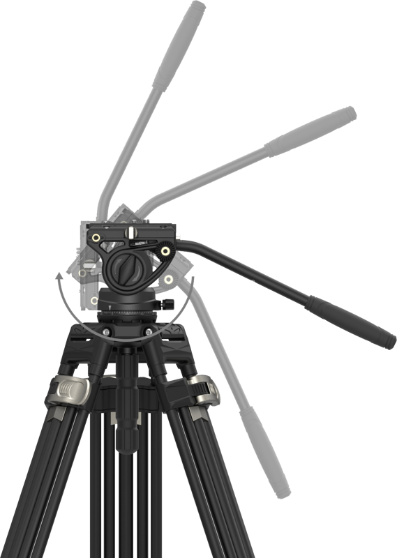 SMALLRIG 4163 Heavy-Duty Aluminium Video Tripod Kit FreeBlazer AD-80