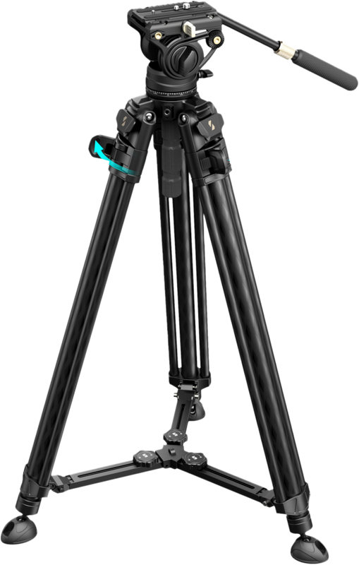 SMALLRIG 5201 Video Carbon Fiber Tripod Kit AD-50 Max