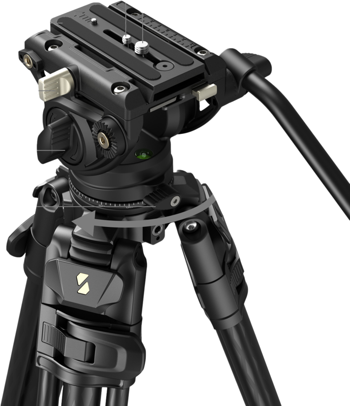 allows you to pan the camera smoothly. Designed for outdoor filmmakers. Featuring FreeSpeed technology
