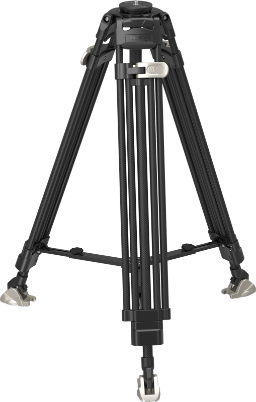 A Pro video tripod to facilitate video shooting. The tripod has adjustable legs