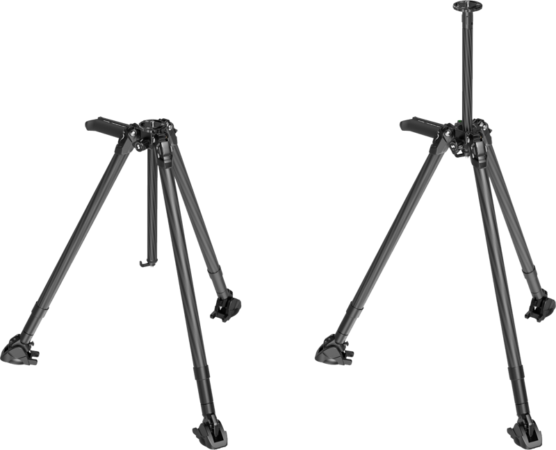 squeezing a single clutch allows all legs to unfold rapidly