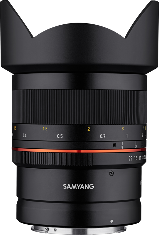 14 mm ultra wide angle lens for Canon's mirrorless system cameras with RF mount. The lens is full-frame compatible.