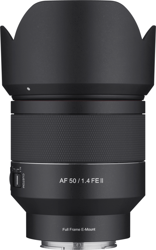 The Samyang AF 50mm f/1.4 FE II is a fast and compact normal prime lens for Sony E-mount cameras new features for this second generation 50mm is more precise and faster autofocus performance