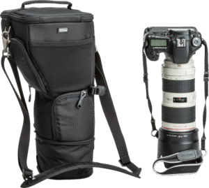 70-200mm f/2.8 with lens hood in shooting position