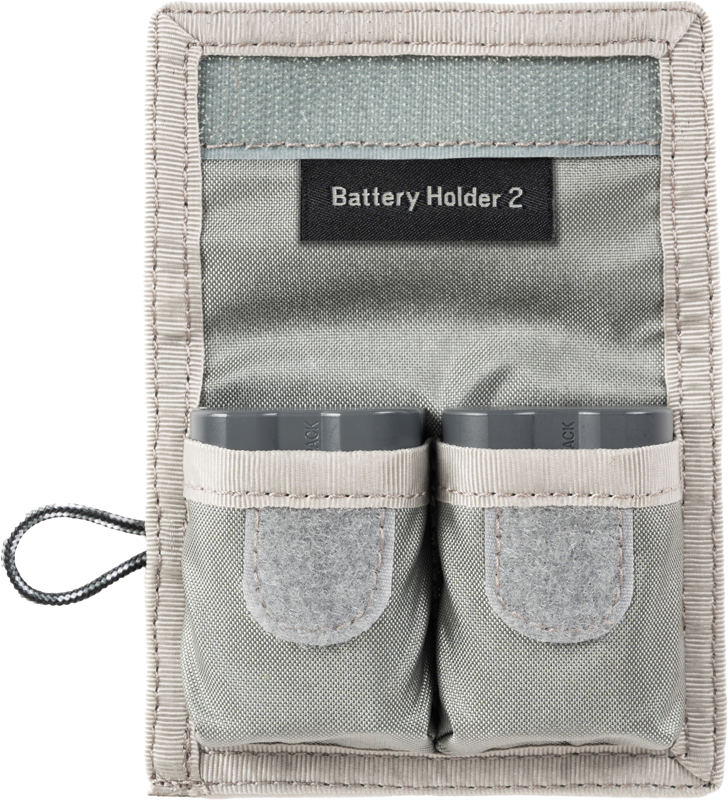 THINK TANK Battery Holder 2 (Wallet 2 standard DSLR or Mirrorless Batteries) Grey