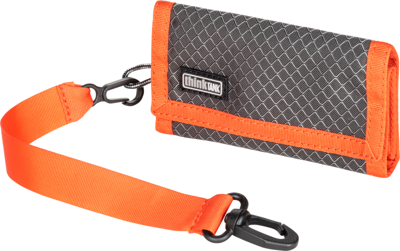 a zippered pocket is provided for memory cards that require enhanced security.