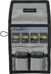 THINK TANK Cards & Power Wallet (holds 3 CF/CFexpr or 4 SD/micro SD cards & 2 Batteries) Slate Black