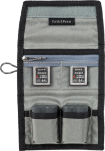 THINK TANK Cards & Power Wallet (holds 3 CF/CFexpr or 4 SD/micro SD cards & 2 Batteries) Slate Black