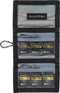 THINK TANK Secure Pocket Rocket Mini (Wallet with Strap: holds 4 CF/CFe or 6 SD/microSD) Slate Black