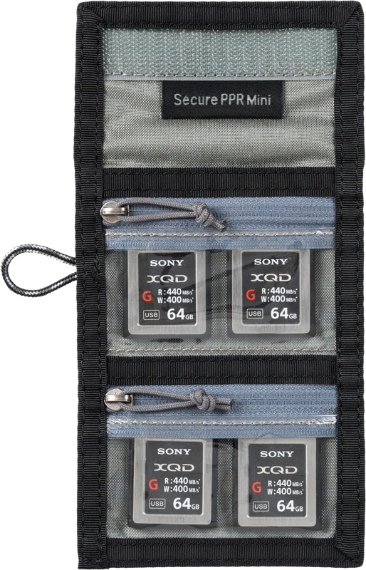 THINK TANK Secure Pocket Rocket Mini (Wallet with Strap: holds 4 CF/CFe or 6 SD/microSD) Slate Black