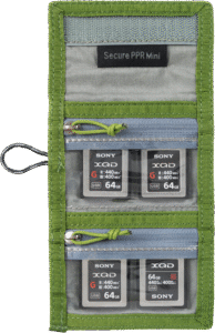 THINK TANK Secure Pocket Rocket Mini (Wallet with Strap: holds 4 CF/CFexpress or 6 SD/microSD) Green