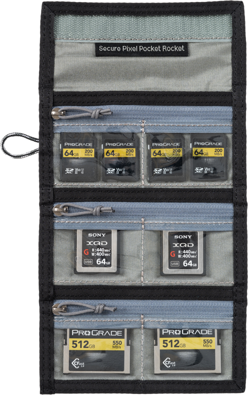 or 12 SD or CFexpress Type A cards