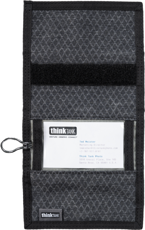 THINK TANK Secure Pocket Rocket (Wallet with Strap: holds 9 SD/CFexpress/Micro) Slate Black