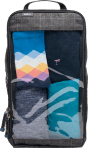 the Clothing Cube M features a clear plastic window so you can easily see the contents at-a-glance. Mesh side panels provide breathability and the fabric is water-repellant.