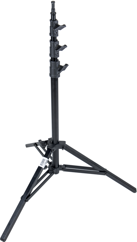 This is a premium stand with square legs for added stability and a leveling leg for uneven surfaces. Includes all metal locking collars with aluminum construction and is assembled with nuts &amp bolts for added durability.
