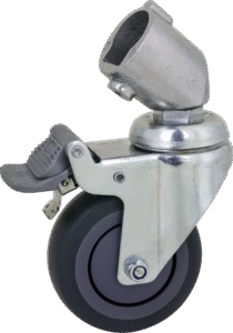 KUPO KC-080R 75mm Caster with Brake 22mm Round Adapter Set of Three