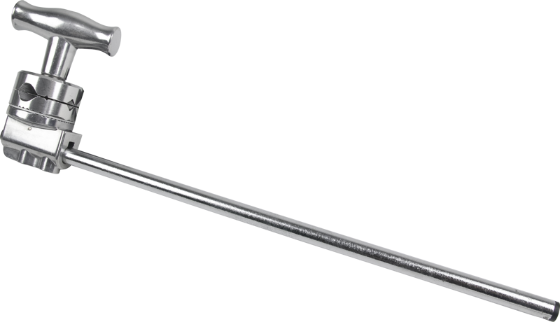 The 20" Grip Arm with Big Handle is a 2 1/2" grip head mounted on the end of a 20" piece of steel tubing 5/8" (16mm) in diameter. The surface of the tubing is painstakingly machined to create a rough texture to ensure a non-slip surface.