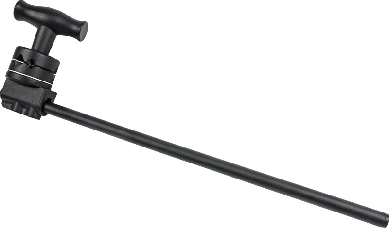 The 20" Grip Arm with Big Handle is a 2 1/2" grip head mounted on the end of a 20" piece of steel tubing 5/8" (16mm) in diameter. The surface of the tubing is painstakingly machined to create a rough texture to ensure a non-slip surface.