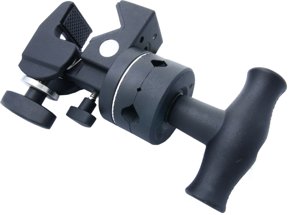 This is a small and lightweight component of the Super Convi Clamp and Grip Head with Hex Stud that allows you to insert lighting and grip arms.
