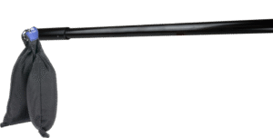 the Kupo Aluminum Baby Boom can be fully extended to 2m and loads up to 3 kg. Easy to set up and break down with the provided Allen key on the T-handle.