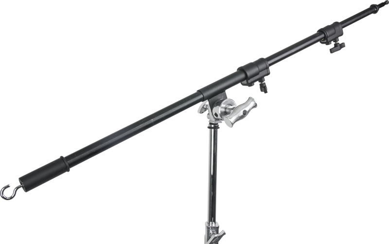 A boom is an essential tool for positioning a light fixture either directly above the photographer videographer or cinematographer to create a beautiful flat light or positioned above the subject acting as a hair light.