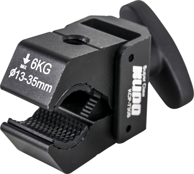 The Super Claw is a mini version of the Convi Clamp that's super lightweight and compact only weighing 130 g. The specially formulated pads that line the jaws provide a strong grip on round and rectangular shapes.