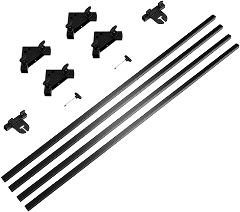 The Kupo 6ft x 6ft Butterfly Frame is made of heavy-duty 30mm square section aluminum tubes which can be easily locked together and disassembled for storage and transportation.