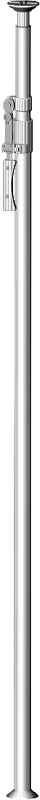 The Kupole is a 2-section aluminum pole with a unique spring locking system that expands between the ceiling and floor for a quick non-permanent mounting solution. This pole extends between 210-370cm and comes in a silver aluminum finish.