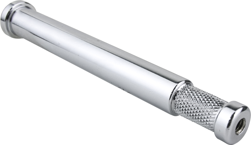 This 5" (12.7cm) steel Baby 5/8" (16mm) pin is designed to be mounted in the head of a grip head or grip arm and still have a few inches sticking out of the head where a light fixture or any other accessory with a baby receiver can be mounted.