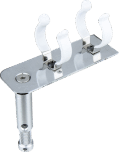 placed under a stack of books or between two books on a shelf