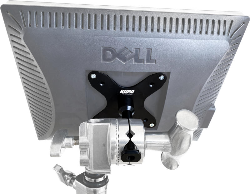 the monitor mounting plate is designed for any monitor that comes with a VESA mounting 75mm x 75mm or 100mm x 100mm.