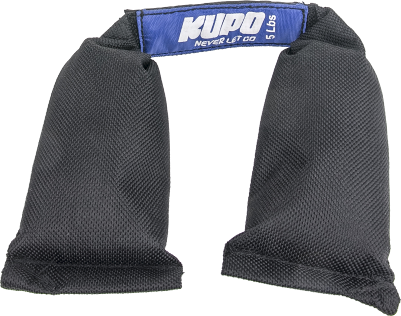 Kupo Wrap &amp Go Shot Bag 5lbs is for stands and booms. It has a non-slip strap to wrap around the stand base or boom. This premium shot bag is made with black cordex textured nylon and a water resistant polyurethane coating on the inside.