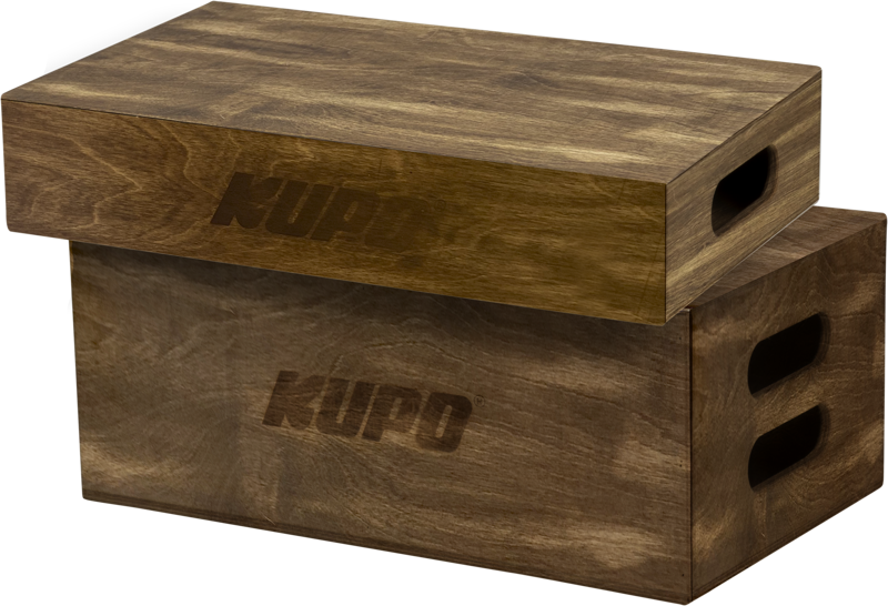 KUPO KAB-048BST Apple Box Set - Brown Stained Half & Full Apple Box set