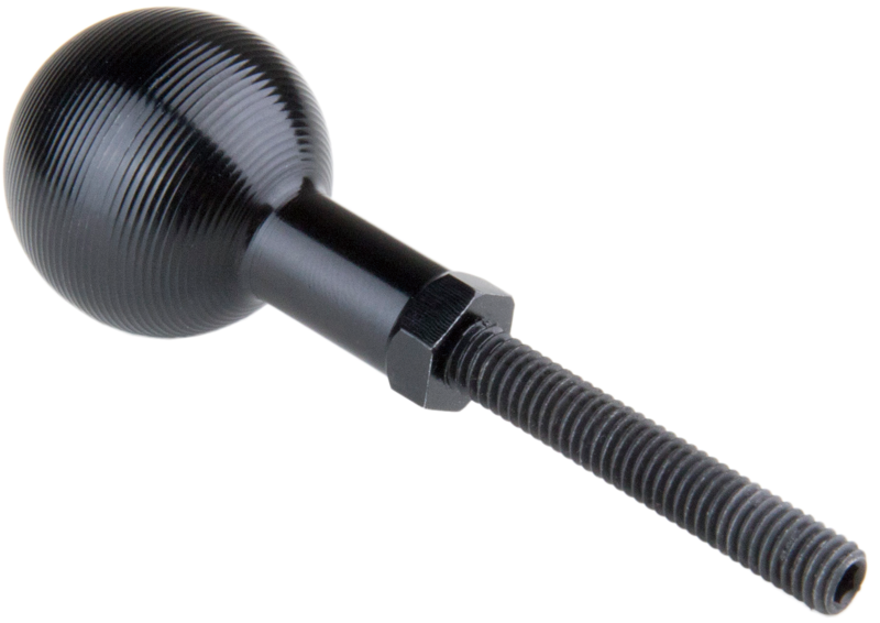 KS-417 / BALL HEAD W/ M6 THREAD MALE. Super knuckle features a double socket arm and ball head in each end which can be locked by the centre knob.