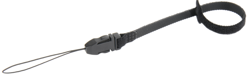Molded hook-and-loop Velcro tie with a detachable plastic clip which ensures the plug stays in and the USB port is protected from damage when doing tethered shooting.