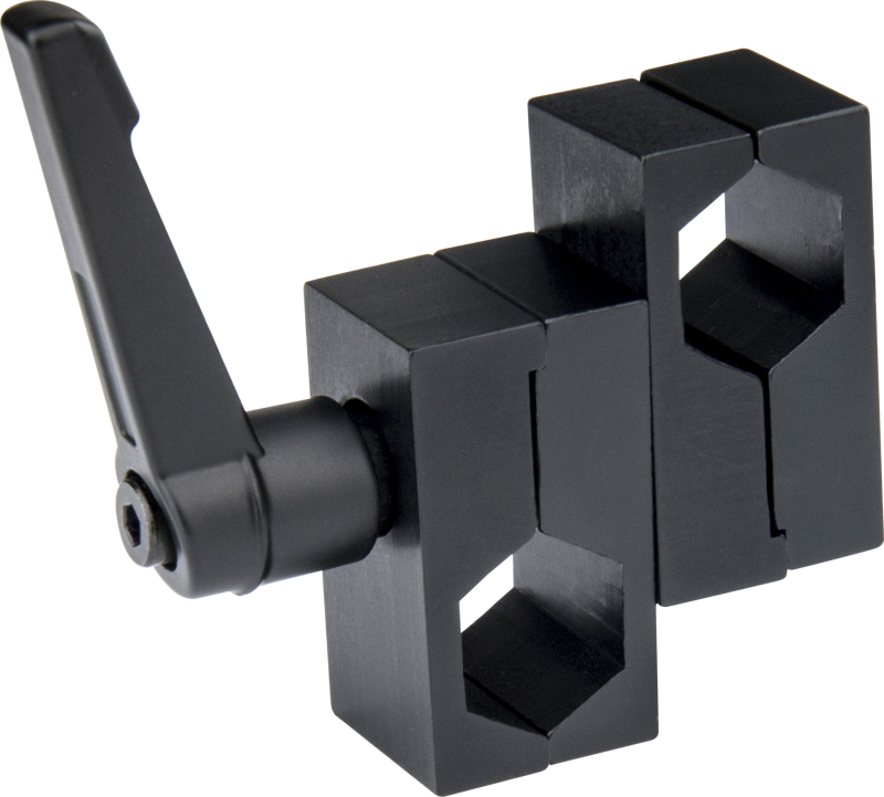 The ratcheted handle is designed to lock rod simultaneously with one clamping action.