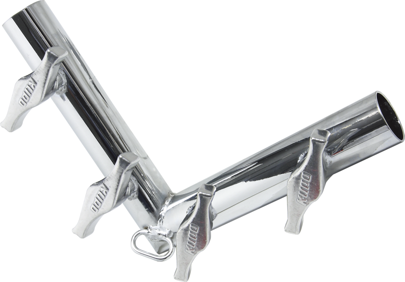 Steel ring welded on the corner to enhance stability of frames by strings.