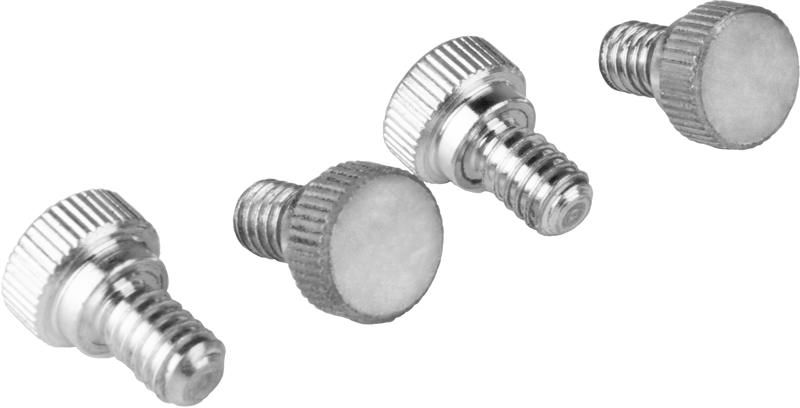 KUPO KS-363 1/4"-20*10mm Steel Thumb Screw, Knurled Head (Set of 4)