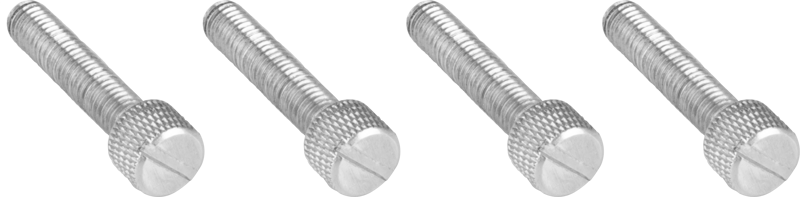 KUPO KS-364 Aluminum M6*30mm Thumb Screw Slotted Knurled Head(Set of 4)
