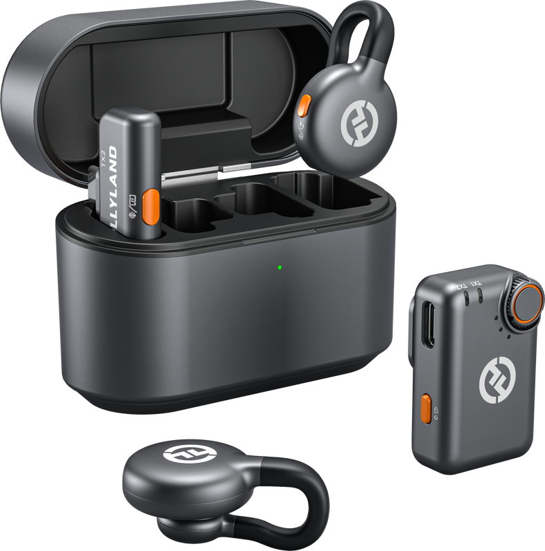 HOLLYLAND LARK M2S Mini Combo Wireless Lavalier Microphone Mini Combo (Space Gray)