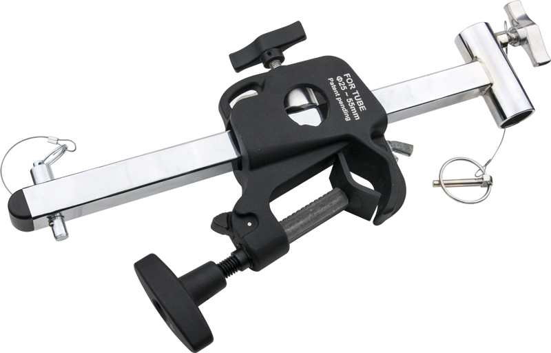 Quick release clamp and quick and secure suspension of a lighting fixture overhead for an unobstructed floor area.