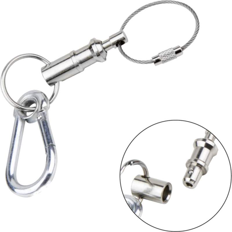 KUPO KS-702 *Quick Release Safetypin With Key Chain & Spring Hook