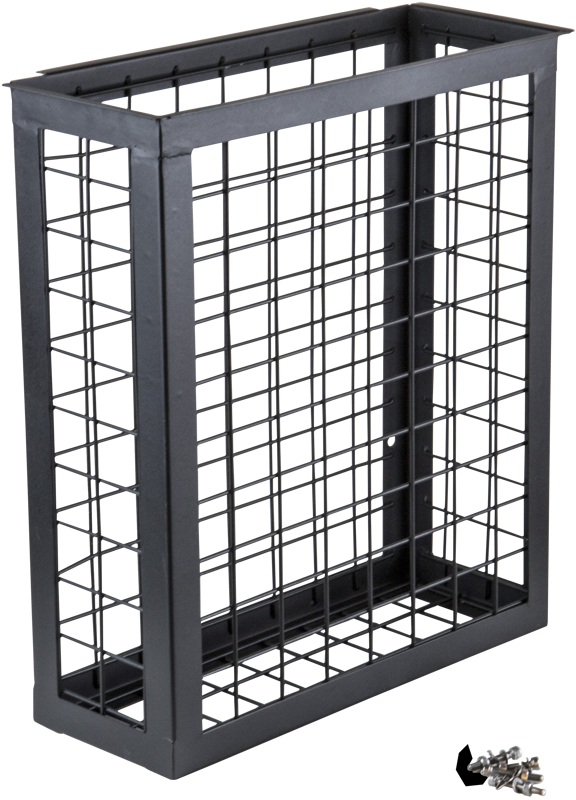 Black coated steel basket for KCG-012R allows to storing grip heads and other grip gears.
