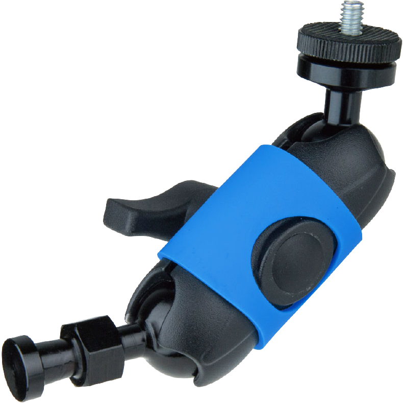 Super knuckle features a double socket arm and ball head in each end which can be locked by the centre knob.